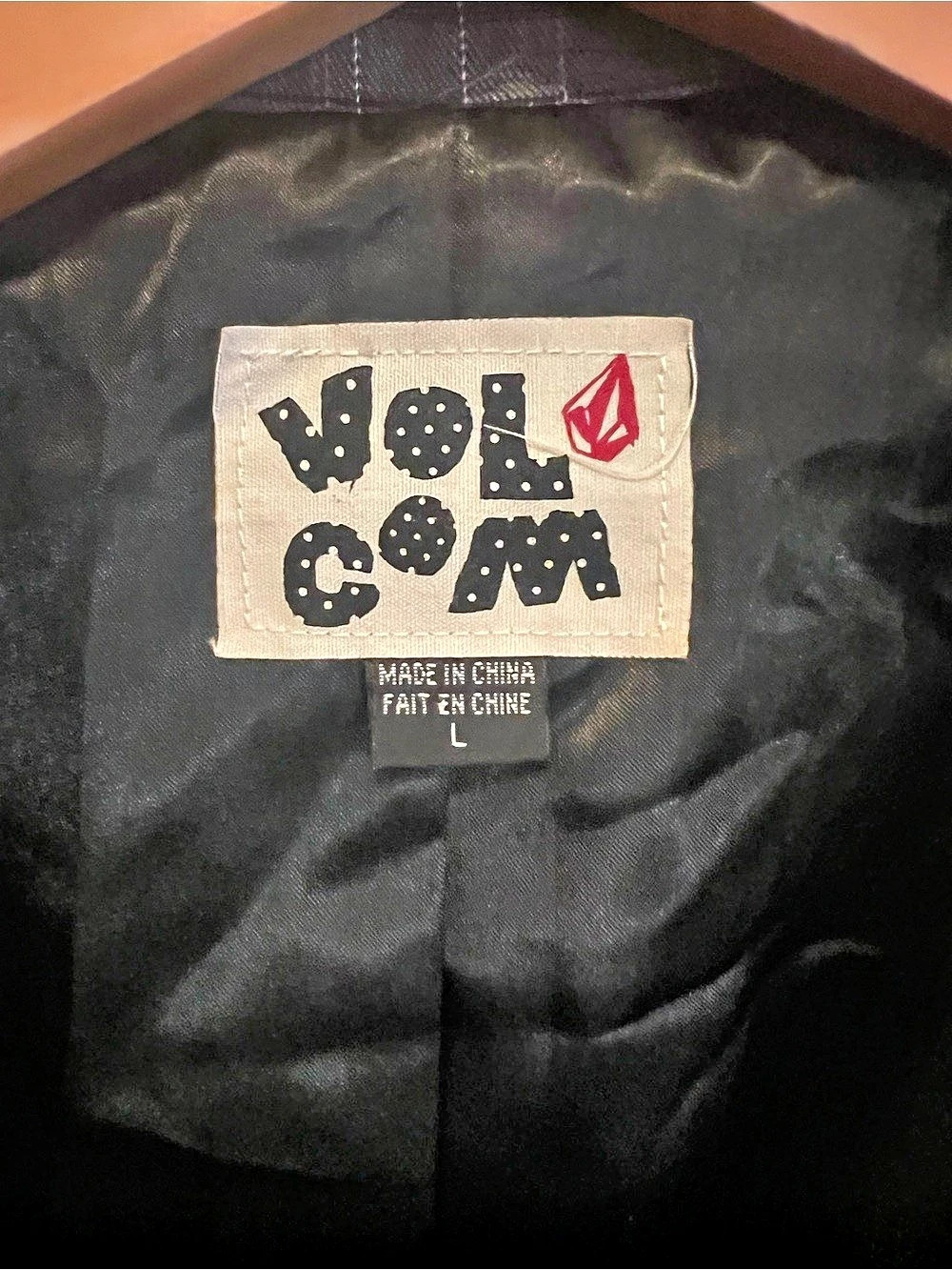 Volcom Plaid Trench Coat in Gray Size Large Like New
